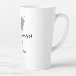 Caneca De Café Latte SIMPLES MINIMAL adicionar seu nome padrinho de cas