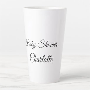Caneca De Café Latte SIMPLES MINIMAL.CUTE ADICIONE O NOME DO BEBÊ Chuvi