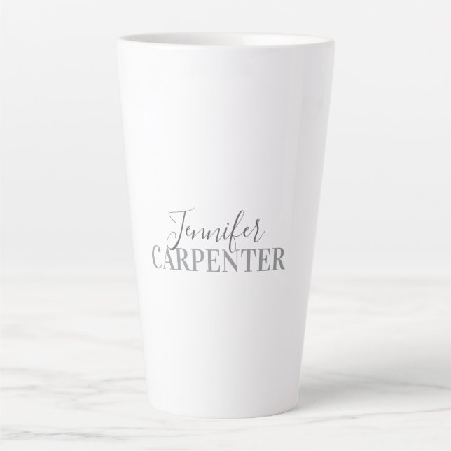 Caneca De Café Latte Simples minimalista elegante profissional (Frente)