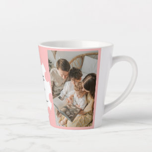 Caneca De Café Latte Simples Ovo Elegante Feliz Páscoa Foto Família