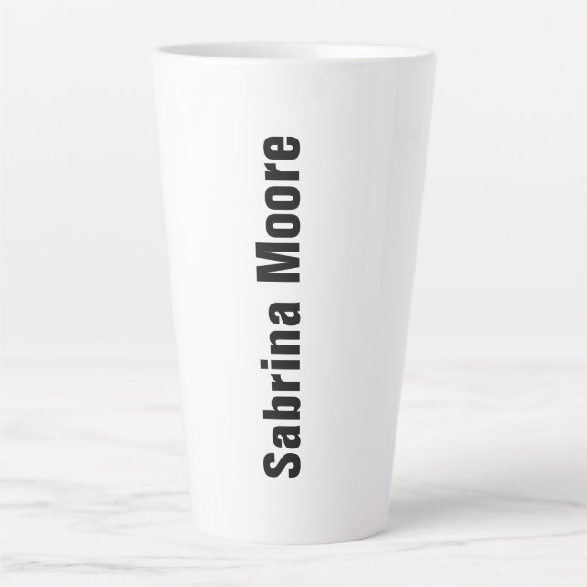 Caneca De Café Latte Simples profissional moderno (Frente)