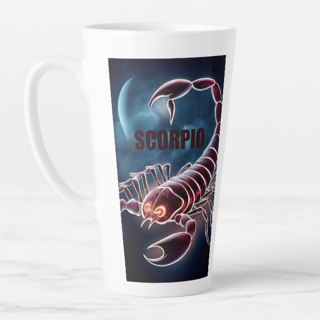 Caneca De Café Latte Sinal de astrologia de Scorpio (Esquerda)