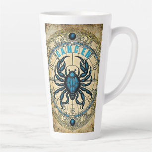 Caneca De Café Latte sinal de astrologia do cancer
