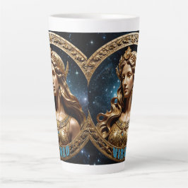 Caneca De Café Latte Sinal de astrologia do vírus