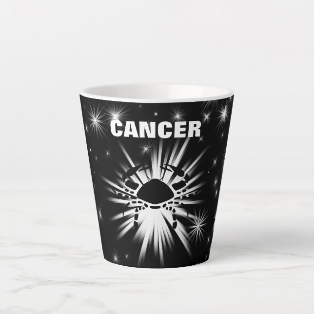 Caneca De Café Latte sinal de cancer (Frente)