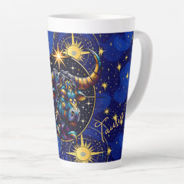 Caneca De Café Latte Sinal de Horoscópio Taurus Zodiac Astrologia