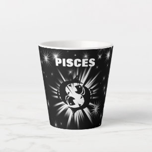 Caneca De Café Latte sinal de peixes