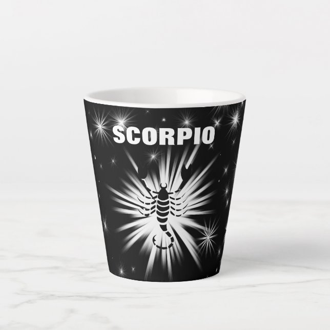 Caneca De Café Latte Sinal de Scorpio (Frente)