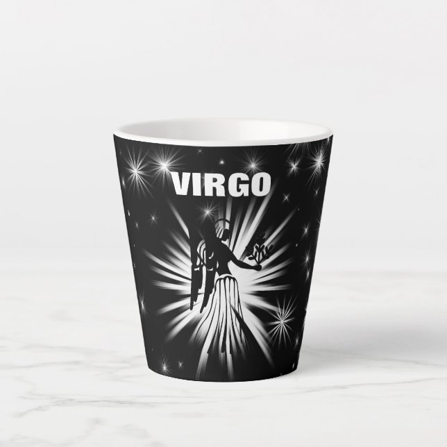 Caneca De Café Latte sinal de Virgem (Frente)