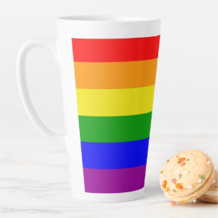 Caneca De Café Latte Sinalizador clássico e legante do arco-íris