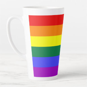 Caneca De Café Latte Sinalizador do Orgulho Arco-Íris