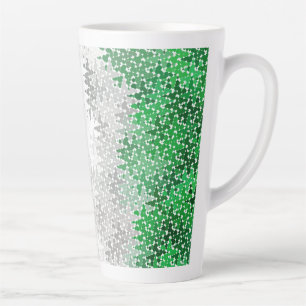 Caneca De Café Latte Sinalizador do Orgulho Grayromântico do Trippy Abs