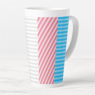 Caneca De Café Latte Sinalizador do Orgulho Transgênero abstrato