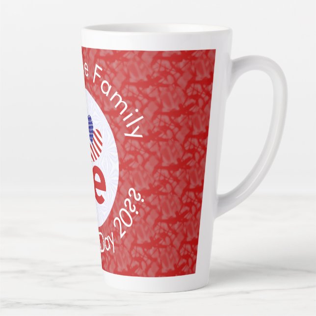 Caneca De Café Latte Sinalizador Red LOVE dos Estados Unidos Personaliz (Direita)