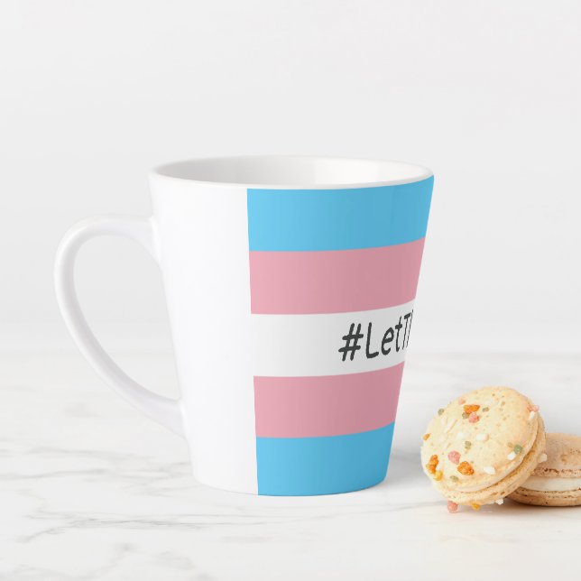 Caneca De Café Latte Sinalizador Trans #LetThemPlay (In Situ)