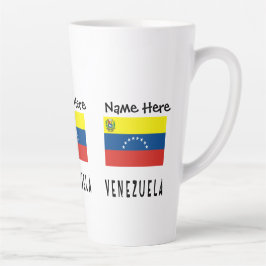 Caneca De Café Latte Sinalizador venezuelano personalizado