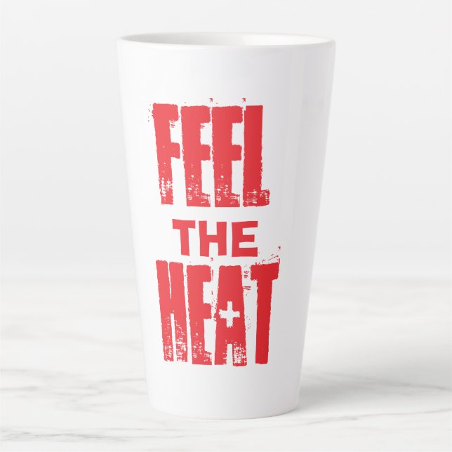 Caneca De Café Latte Sinta o Calor (Frente)