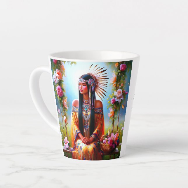 Caneca De Café Latte Siping Sweet Momes of Love - (Ângulo esquerdo)