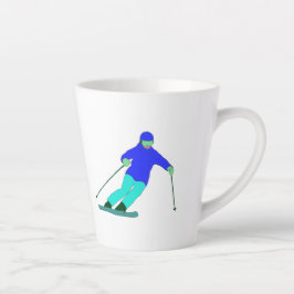Caneca De Café Latte Skier Snow Skiing