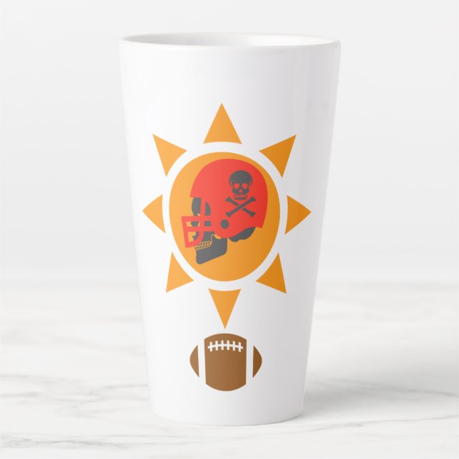 Caneca De Café Latte Skull Futebol (Frente)