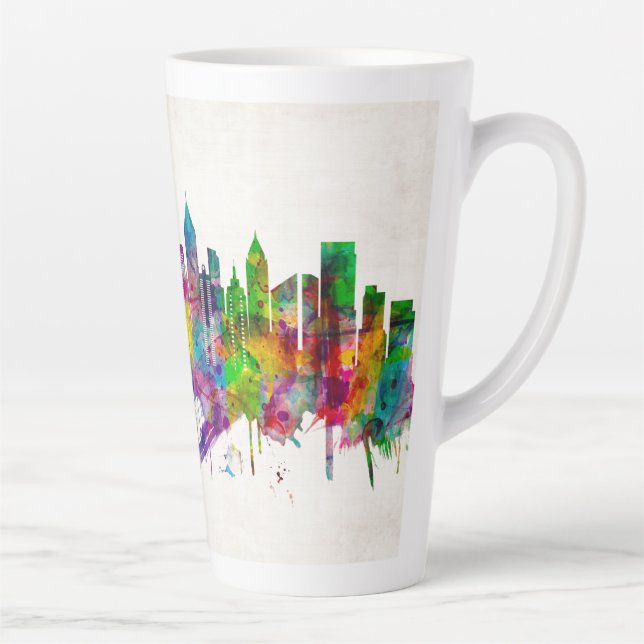Caneca De Café Latte Skyline da Atlanta Georgia (Direita)