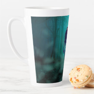 Caneca De Café Latte SlipperyJoe figura de zumbi aterrorizante isolada