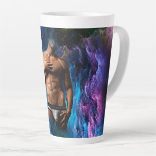 Caneca De Café Latte SlipperyJoe's cueca masculina musculosa protuberân