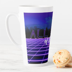 Caneca De Café Latte SlipperyJoe's todo tipo de texto negrito em 3D err