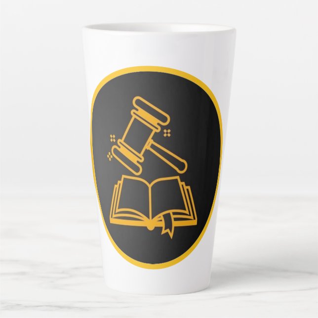 Caneca De Café Latte Smart Look relacionado com a lei (Frente)