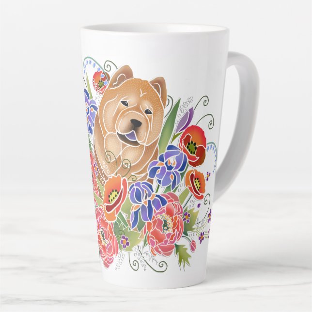 Caneca De Café Latte SMOOTH JARDEN PATH suave chow cachimbo (Ângulo direito)