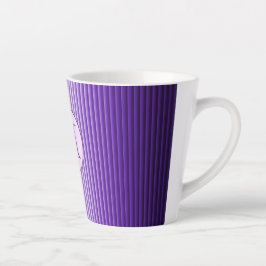 Caneca De Café Latte Snazzy Sofistica Monograma Personalizado com Brilh