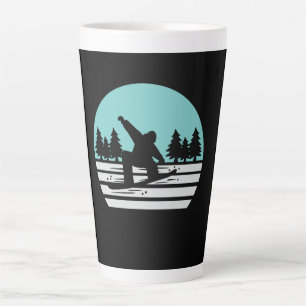 Caneca De Café Latte Snowboard Retro Vintage