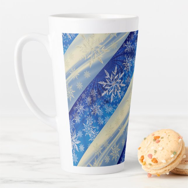 Caneca De Café Latte Snowflake gira lata (In Situ)