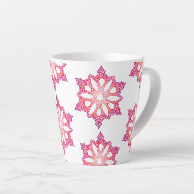 Caneca De Café Latte Snowflake Latte Mug (Ângulo direito)