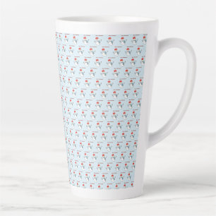 Caneca De Café Latte Snowman. Merry Christmas.