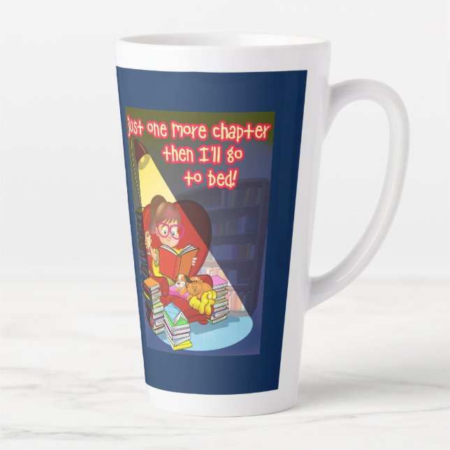 Caneca De Café Latte Só mais um capítulo depois vou para a cama (Direita)