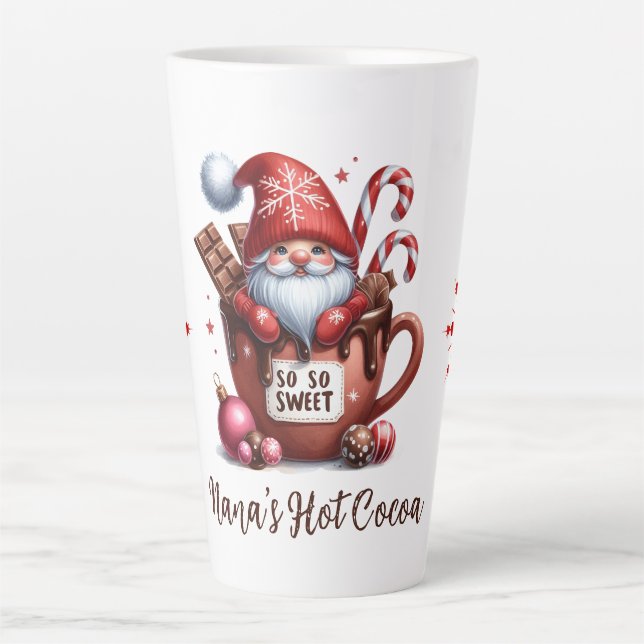 Caneca De Café Latte So So Sweet Santa Gnome (Frente)