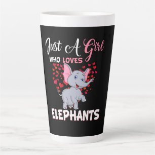Caneca De Café Latte Só Uma Garota Que Adora Presentes De Elefantes