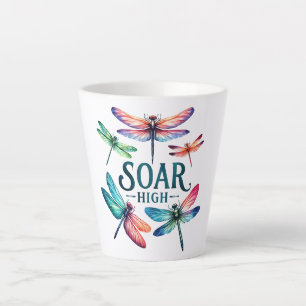 Caneca De Café Latte Soar High - Dragonfly Artística