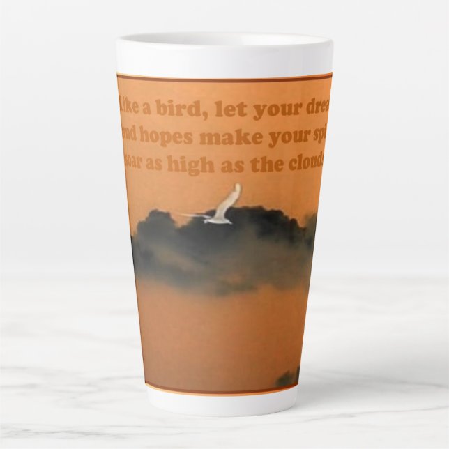 Caneca De Café Latte Soar, Para Mais (Frente)