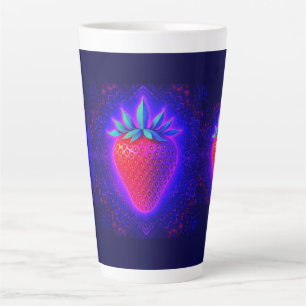 Caneca De Café Latte Sobremesas Divertidas (Morango)