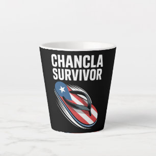 Caneca De Café Latte Sobrevivente de Chancla Piada Espanhola Divertida