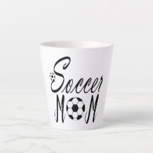 Soccer Mãe Latte Coffee Mugs