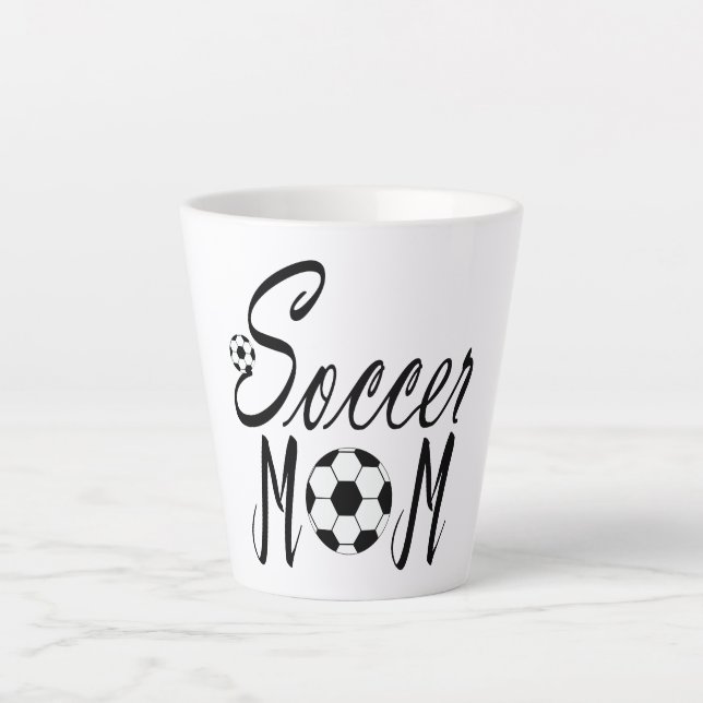 Caneca De Café Latte Soccer Mãe Latte Coffee Mugs (Frente)