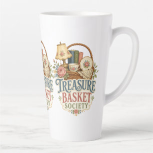 Caneca De Café Latte Sociedade da Cesta do Tesouro Cottagecore