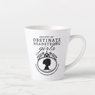 Caneca De Café Latte Sociedade Jane Austen de Meninas Obstinadas e Teim