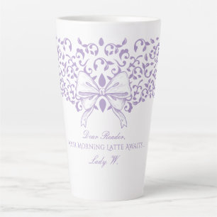 Caneca De Café Latte Sociedade Plum Regencycore Querido Leitor Roteiro
