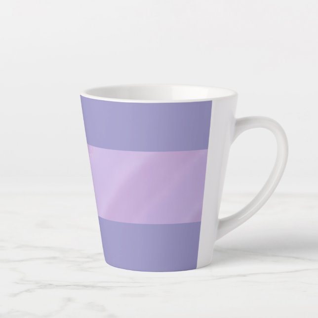 Caneca De Café Latte Soft Purple Aesthetic Latte Mug (Direita)