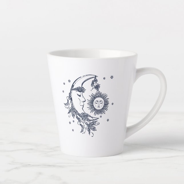 Caneca De Café Latte Sol e Lua (Direita)