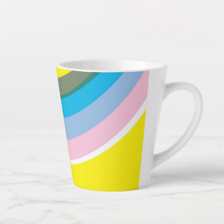 Caneca De Café Latte Sol, Lollipops E Rainbows Latte Mug